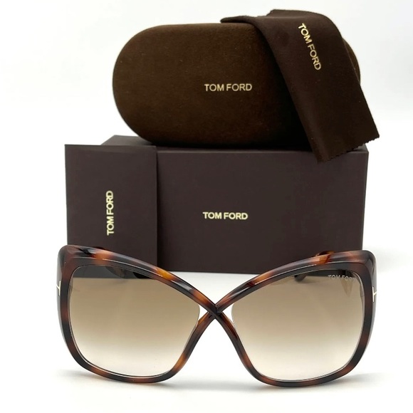 Tom Ford JASMIN FT0943 53F Blonde Havana / Brown Gradient 63mm Sunglasses TF0943 - Picture 5 of 7